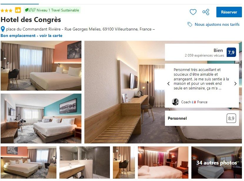 hotel congres villeurbanne