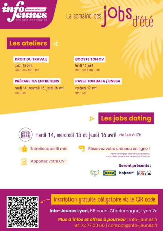 semaine des jobs d'été à Lyon 2026