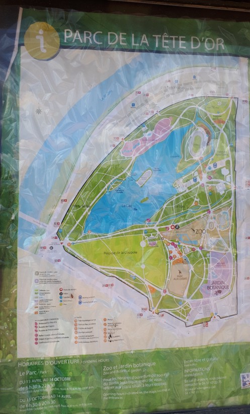 plan du parc de la tête d'or