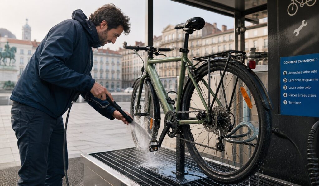 station lavage vélo à Lyon