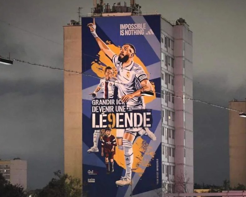 fresque benzema lyon